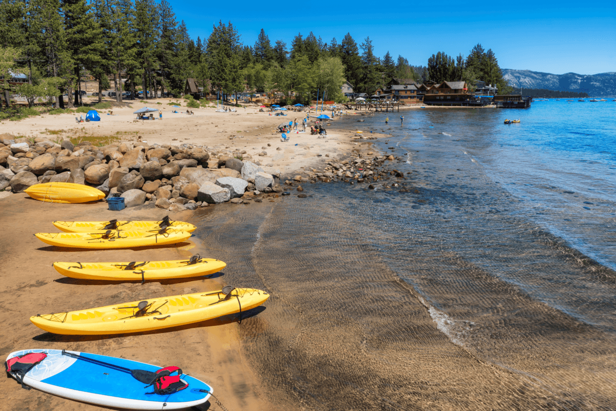 North Lake Tahoe Beach kayaks